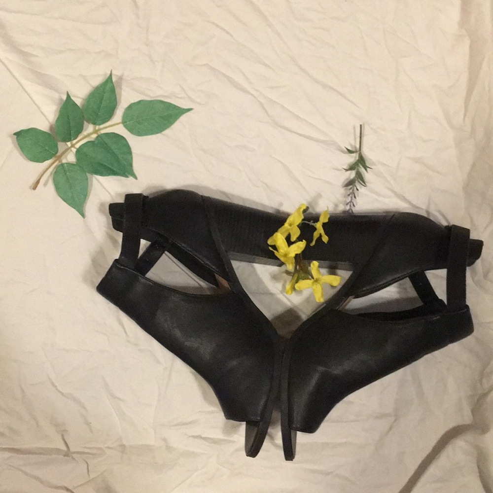 Peep-Toe Heeled Booties